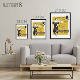 "Artery8 Napoleon Love Affairs Metro Advert Framed Canvas Wall Art Print Penfield in Yellow - Size: W12"" x H16""" - thumbnail 4