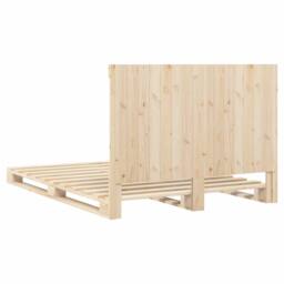 Berkfield Home Beautiful Bed Frame without Mattress with Headboard 160x200 cm So in Natural - thumbnail 9
