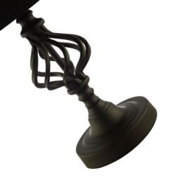 Happy Homewares Classic Twist Metal Table Lamp in Matte Black with Black Drum Shade - thumbnail 5