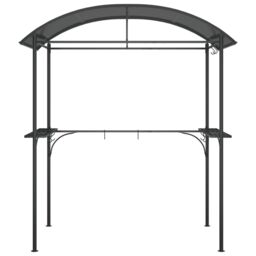 Berkfield Home BBQ Gazebo with Side Shelves Anthracite 220x115x230 cm Steel in Black - Size: 220 x 115 x 230 cm - thumbnail 3