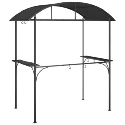 Berkfield Home BBQ Gazebo with Side Shelves Anthracite 220x115x230 cm Steel in Black - Size: 220 x 115 x 230 cm - thumbnail 5
