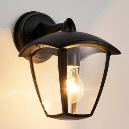 Harper Living Outdoor Black Wall Lights with Clear Shade, Vintage Security Light - thumbnail 1
