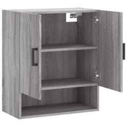 Berkfield Home Wall Cabinet Grey Sonoma 60x31x70 cm Engineered Wood - Size: 60 x 31 x 70 cm - thumbnail 6