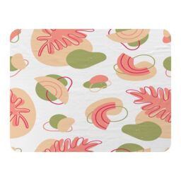 Benjamin Tate Design botanical elements with line art Designer Blanket in Natural - Size: 120 cm x 150 cm - thumbnail 1