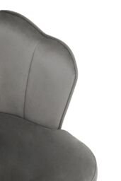 Orsina Comfortable Velvet Dining Chair, Durable & Adjustable Velvet Office Chair, Backrest Accent Chair in Grey - thumbnail 5