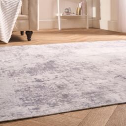 OHS Abstract Rug Washable Carpet Living Room Bedroom Non Slip Runner Mat in Charcoal - Size: 66 cm x 200 cm - thumbnail 3