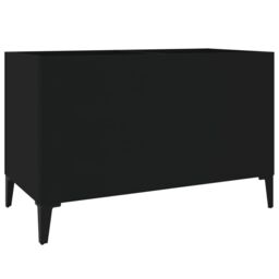 Berkfield Home Record Cabinet Black 74.5x38x48 cm Engineered Wood - thumbnail 2