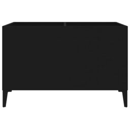 Berkfield Home Record Cabinet Black 74.5x38x48 cm Engineered Wood - thumbnail 5