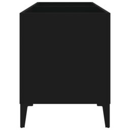 Berkfield Home Record Cabinet Black 74.5x38x48 cm Engineered Wood - thumbnail 6