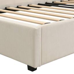 Merax Modern 3ft Single Beige Corduroy L-Shaped Corner Daybed - thumbnail 7
