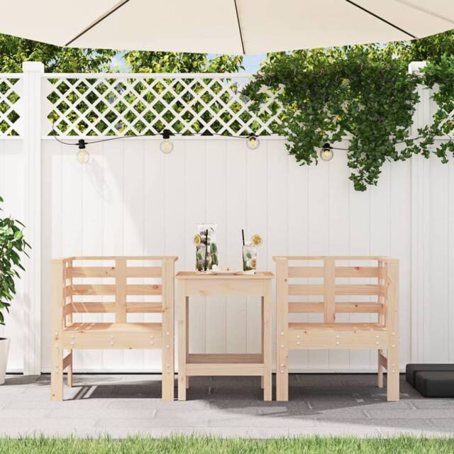 Berkfield Home Beautiful Garden Chairs 2 pcs 61.5x53x71 cm Solid Wood Pine in Light Tan - image 1