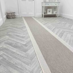 runrug Carpet Runner Rug - Indoor/Outdoor, Reversible, 2mm - 'Vichy' in Beige - Size: 70 cm x 270 cm - thumbnail 3