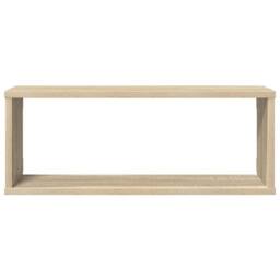 Berkfield Home Wall Cube Shelf 4 pcs Sonoma Oak 60x15x23 cm Engineered Wood in Light Tan - Size: 60 x 15 x 23 cm - thumbnail 5