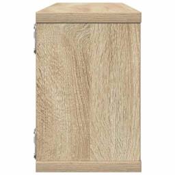 Berkfield Home Wall Cube Shelf 4 pcs Sonoma Oak 60x15x23 cm Engineered Wood in Light Tan - Size: 60 x 15 x 23 cm - thumbnail 6