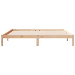Berkfield Home Extra Long Bed Frame without Mattress 180x210 cm Solid Wood Pine in Light Tan - thumbnail 4
