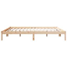 Berkfield Home Extra Long Bed Frame without Mattress 180x210 cm Solid Wood Pine in Light Tan - thumbnail 5