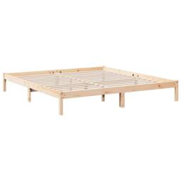 Berkfield Home Extra Long Bed Frame without Mattress 180x210 cm Solid Wood Pine in Light Tan - thumbnail 6