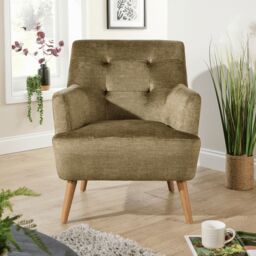Home Source Arta Accent Chair Armchair Occasional Sofa Modern Upholstered Seating in Green - thumbnail 2
