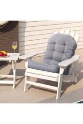 Living and Home 110cm W x 48cm D Light Grey Garden Swing Seat Cushion - Size: 110 cm W x 48 cm D - thumbnail 1