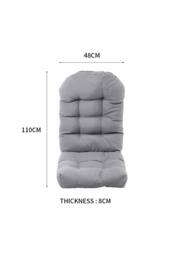 Living and Home 110cm W x 48cm D Light Grey Garden Swing Seat Cushion - Size: 110 cm W x 48 cm D - thumbnail 6