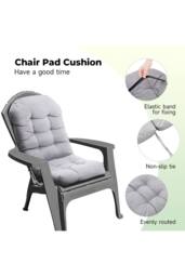 Living and Home 110cm W x 48cm D Light Grey Garden Swing Seat Cushion - Size: 110 cm W x 48 cm D - thumbnail 5