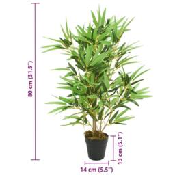 Berkfield Home Realistic Artificial Bamboo Tree 368 Leaves 80 cm Green - thumbnail 4