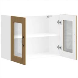Berkfield Home with Shelf Wall-mounted Other with Storage with Door 7 pcs Black… in Brown - thumbnail 7
