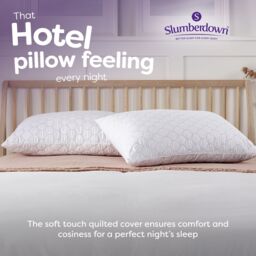 Slumberdown 2 Pack Sleep Soundly Rebound Firm Support Side Sleeper Pillows in White - thumbnail 2