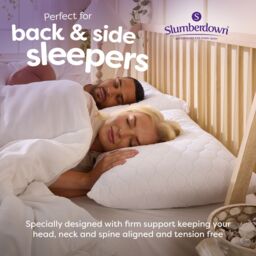 Slumberdown 2 Pack Sleep Soundly Rebound Firm Support Side Sleeper Pillows in White - thumbnail 4