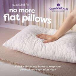 Slumberdown 2 Pack Sleep Soundly Rebound Firm Support Side Sleeper Pillows in White - thumbnail 3