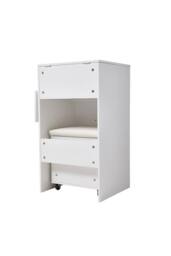 Living and Home Multifunctional Foldable Vanity Desk with Storage Drawers & Stool in White - thumbnail 7