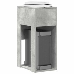Berkfield Home Computer Tower Stand with Drawer Concrete Grey 30x44x74 cm - Size: 30 x 44 x 74 cm - thumbnail 1