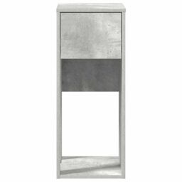 Berkfield Home Computer Tower Stand with Drawer Concrete Grey 30x44x74 cm - Size: 30 x 44 x 74 cm - thumbnail 5