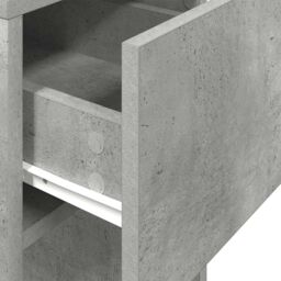 Berkfield Home Computer Tower Stand with Drawer Concrete Grey 30x44x74 cm - Size: 30 x 44 x 74 cm - thumbnail 8