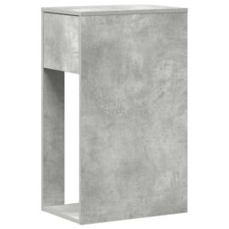 Berkfield Home Computer Tower Stand with Drawer Concrete Grey 30x44x74 cm - Size: 30 x 44 x 74 cm - thumbnail 7