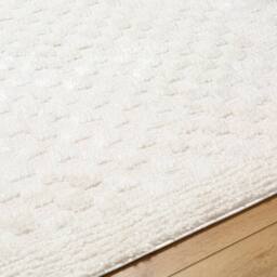 Livabliss Freud-Modern Ivory Black Brown High Pile Checkered Living Dining Rug in White - Size: 80 cm x 220 cm - thumbnail 3