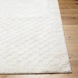 Livabliss Freud-Modern Ivory Black Brown High Pile Checkered Living Dining Rug in White - Size: 80 cm x 220 cm - thumbnail 5