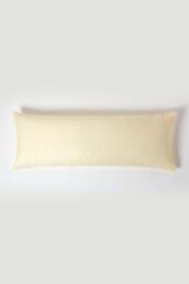 Homescapes Egyptian Cotton Ultrasoft Body Pillowcase 330 TC in Bright Yellow - thumbnail 1