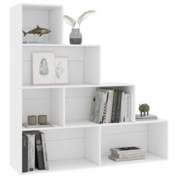 Berkfield Home Book Cabinet/Room Divider White 155x24x160 cm Engineered Wood - Size: 155 x 24 x 160 cm - thumbnail 3