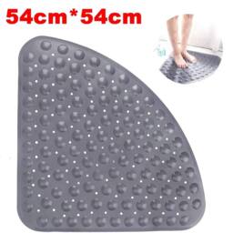 VOGREX Quadrant Rubber Shower Mat Anti-Slip Suction Safety Mat in Grey - thumbnail 3