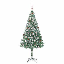 Berkfield Home Elegant Artificial Christmas Tree with Stand Green 180 cm PVC and - thumbnail 4
