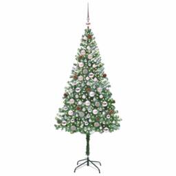 Berkfield Home Elegant Artificial Christmas Tree with Stand Green 180 cm PVC and - thumbnail 1