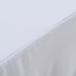 Berkfield Home 2 pcs Stretch Table Covers with Skirt 120x60.5x74 cm White - thumbnail 3