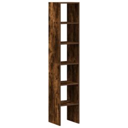 Berkfield Home Bookcases 2 pcs Stackable Smoked Oak 30x30x80 cm Engineered Wood in Brown - Size: 30 x 30 x 80 cm - thumbnail 2