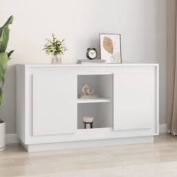 Berkfield Home Sideboard White 102x35x60 cm Engineered Wood - Size: 102 x 35 x 60 cm - thumbnail 2