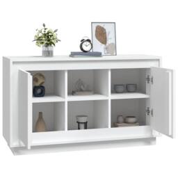 Berkfield Home Sideboard White 102x35x60 cm Engineered Wood - Size: 102 x 35 x 60 cm - thumbnail 4