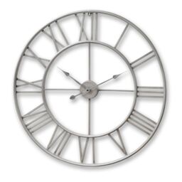 Love Lace Large Silver Skeleton Wall Clock