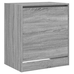Berkfield Home Shoe Cabinet Grey Sonoma 60x42x69 cm Engineered Wood - Size: 60 x 42 x 69 cm - thumbnail 4
