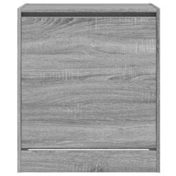 Berkfield Home Shoe Cabinet Grey Sonoma 60x42x69 cm Engineered Wood - Size: 60 x 42 x 69 cm - thumbnail 5