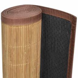 Berkfield Home Rug Bamboo 100x160 cm Brown in Light Tan - Size: 100 cm diameter - thumbnail 5